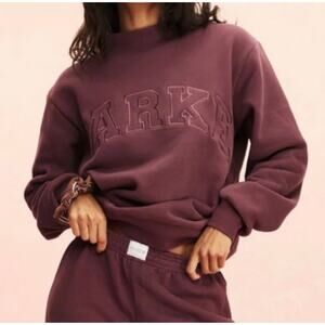 NWTs Parke Varsity Mock Eggplant Monochrome. Sold Out. Size L/XL 100% Authentic!